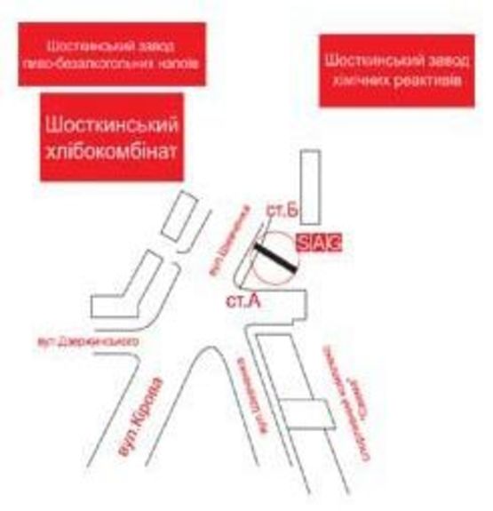 Схема рекламной плоскости по адресу ул.Шевченко,14