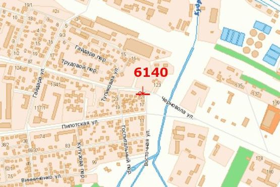 Схема рекламної площини за адресою Чорновола вул. - Пілотська вул. (права)