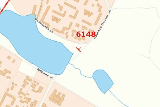 Схема рекламної площини за адресою Панаса Мирного вул. - Озерна вул.