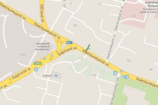 Схема рекламной плоскости по адресу Хмельницьке шосе - Барське шосе
