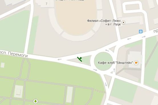 Схема рекламной плоскости по адресу Перемоги просп. - Василия Мойсея просп. - Шопена вул. - Івана Огієнка вул. (от стадиона)