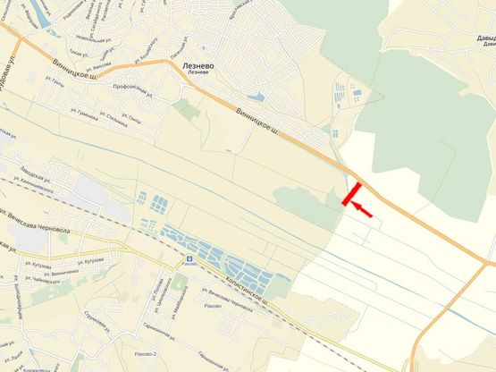 Схема рекламної площини за адресою Въезд в город со стороны Винницы, Киева