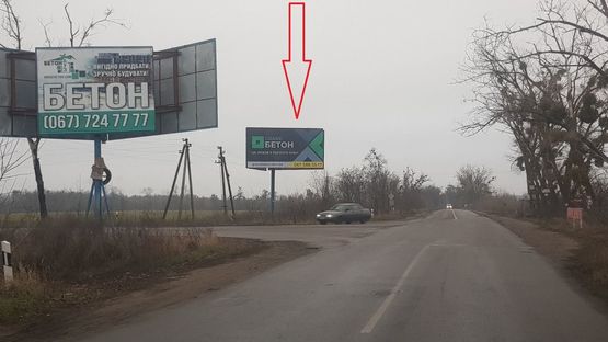 Схема рекламної площини за адресою Мрия-Шпитьки  22 км. 450 м