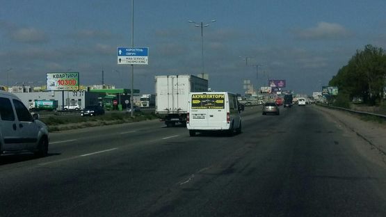 Схема рекламной плоскости по адресу Большая окружная  700 м.от Жилянского моста