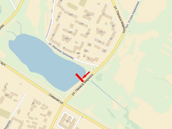 Схема рекламної площини за адресою Мирного П. ул., спальный микрорайон