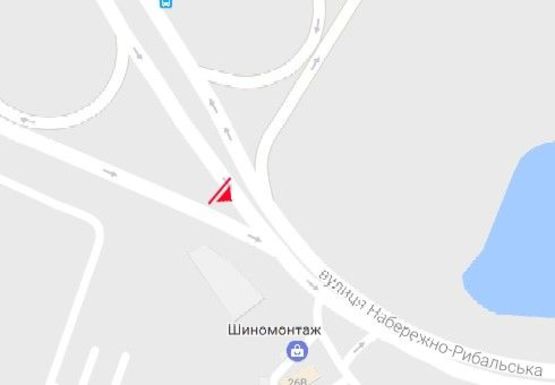 Схема рекламної площини за адресою Набережно-Рыбальская ул. - Бандеры пр. (бывш. Московский пр.)