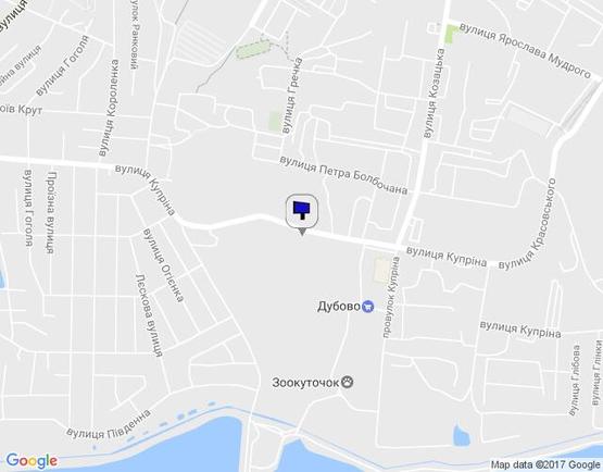 Схема рекламної площини за адресою вул.Купріна (зупинка ТСЦ "Дубово")