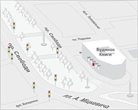 Схема рекламной плоскости по адресу Свободи прт.