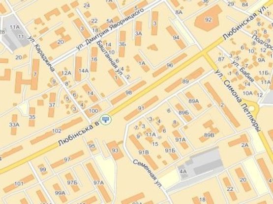 Схема рекламной плоскости по адресу вул.Любінська 93, підземний перехід, Галичина