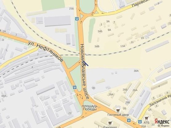 Схема рекламной плоскости по адресу Николаевское шоссе (р-н пл.Победы)