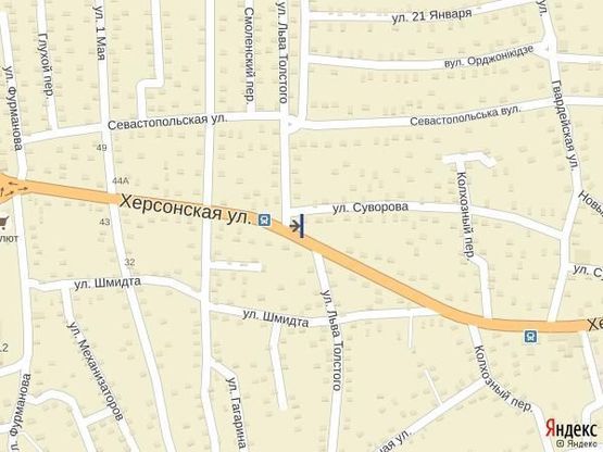 Схема рекламной плоскости по адресу Киндийское (выезд из Херсона), низ