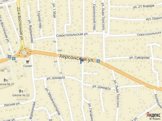 Схема рекламной плоскости по адресу Киндийское (въезд в Херсон)