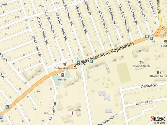 Схема рекламной плоскости по адресу Киндийское  (14 восточная Вьезд в Херсон)