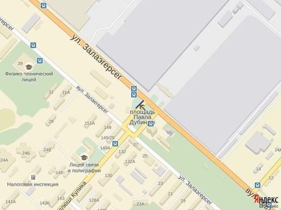 Схема рекламной плоскости по адресу Пл. Дубинды(р-н ХБК)