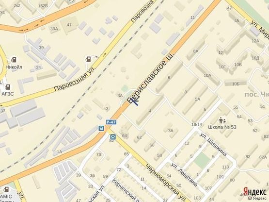 Схема рекламной плоскости по адресу Бериславское ш. (р-н маг. Стройка)