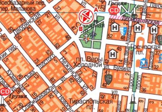 Схема рекламної площини за адресою Соборная ул., 2