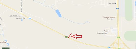 Схема рекламной плоскости по адресу М-10, Західний обхід м. Львова, км 14+100, King Cross Leopolis, Епіцентр, Арена Львів, ліворуч