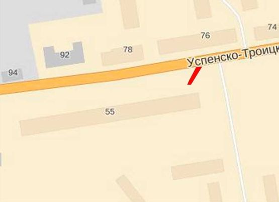 Схема рекламної площини за адресою Ул Успенско-Троицкая прос. Мира А