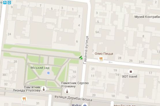 Схема рекламной плоскости по адресу Ланжеронівська вул. - Гаванна вул.