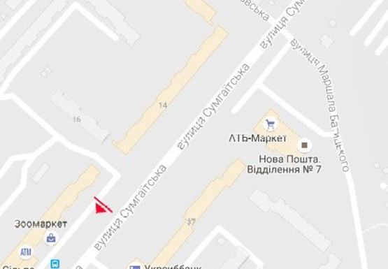 Схема рекламной плоскости по адресу Сумгаитская ул., 24