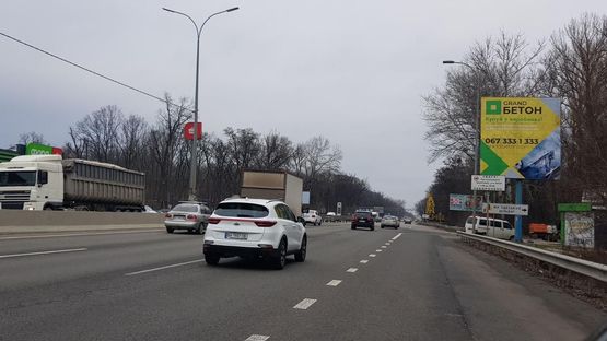 Схема рекламной плоскости по адресу просп. Глушкова 13 км 200 м