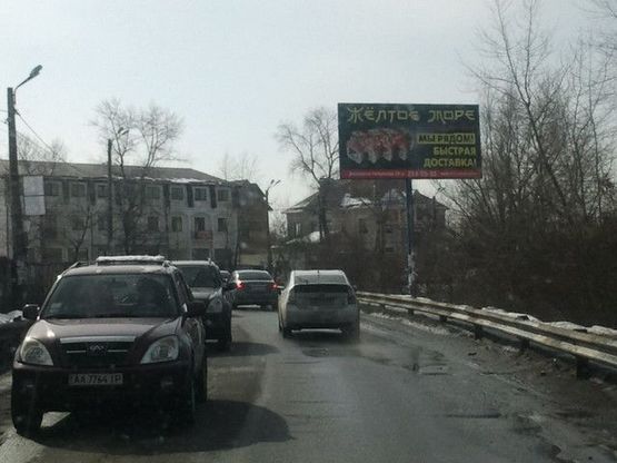 Схема рекламної площини за адресою ул.Заречная,М.Славутич