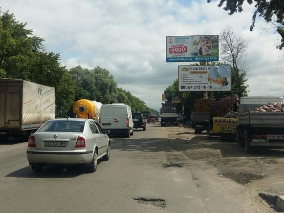 Схема рекламной плоскости по адресу Большая окружная ,800 м.до Одесской площади