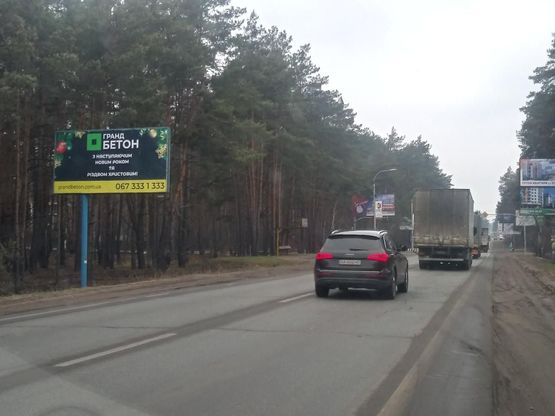 Схема рекламной плоскости по адресу М-07 Ковель-Ворзель-Буча-Киев