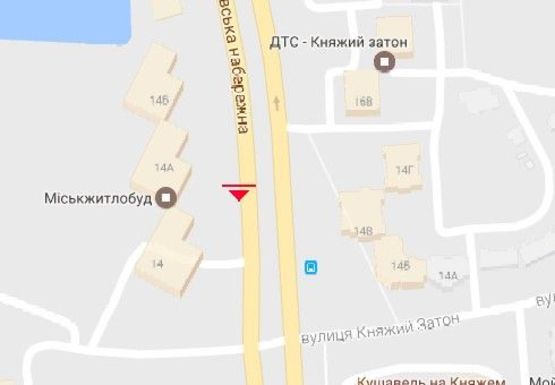 Схема рекламной плоскости по адресу Днепровская набережная