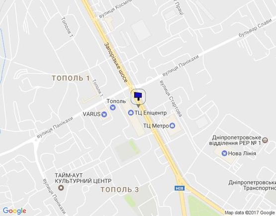 Схема рекламной плоскости по адресу Запорожское шоссе - "ЭПИЦЕНТР", от МЕТРО на ул.Паникахи", сторона Б