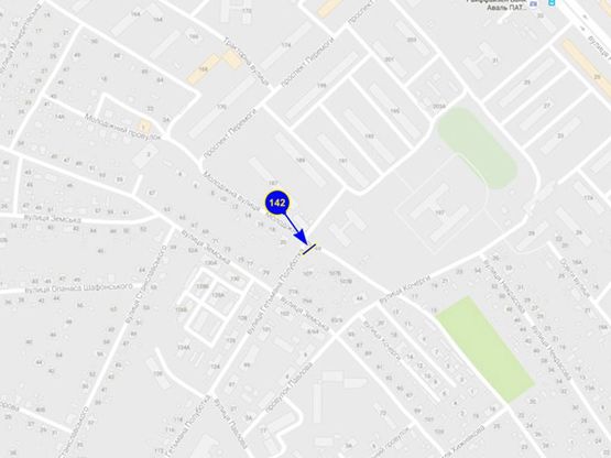 Схема рекламной плоскости по адресу ул. Гетьмана Полуботка 107