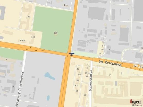 Схема рекламной плоскости по адресу вул.Стрийська-вул.Хуторівка, до центру (лівий)