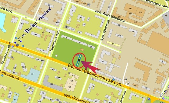 Схема рекламной плоскости по адресу Красноармейская/Ковпака (А3) СКРОЛЛЕР