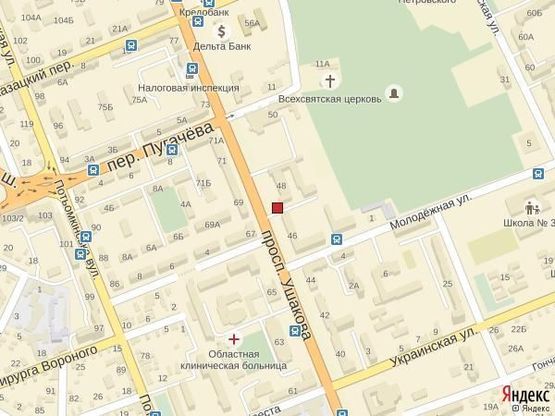 Схема рекламной плоскости по адресу Ул. Ушакова (р-н маг. "Лампочка")