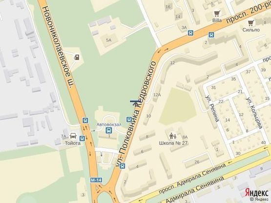 Схема рекламной плоскости по адресу ул.Буденого (р-н автовокзала)