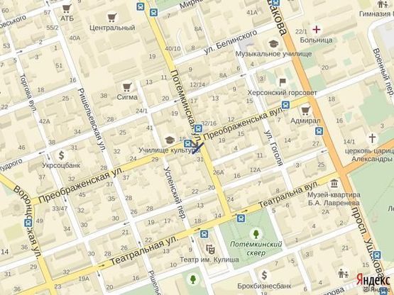 Схема рекламной плоскости по адресу Перекресток ул.Потемкинской и ул.Преображенской(Декабристов)