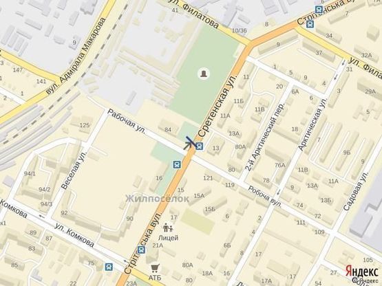 Схема рекламной плоскости по адресу Ул.Розы Люксембург (р-н супермаркета Оскар)