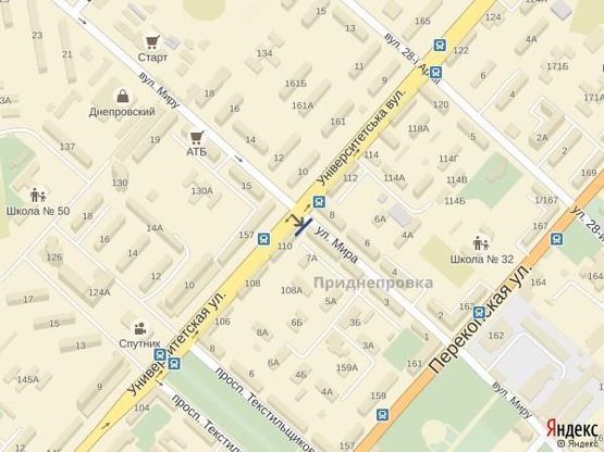 Схема рекламной плоскости по адресу Угол ул.Университетская и ул.Мира