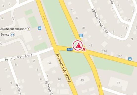 Схема рекламной плоскости по адресу Ильинская ул. -  Бандеры С. ул.