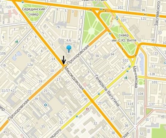 Схема рекламной плоскости по адресу ул. Мясоедовская/ул. Прохоровская