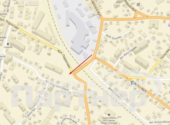 Схема рекламної площини за адресою Пирогова