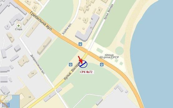 Схема рекламной плоскости по адресу бул.Вінтера - вул.Гребельна, ст.А (призматрон)