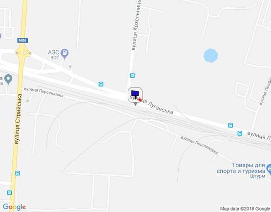 Схема рекламной плоскости по адресу вул.Луганська