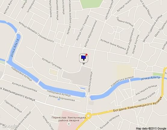 Схема рекламной плоскости по адресу вул. Шкільна 42 "Екомаркет"