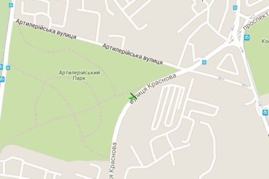 Схема рекламної площини за адресою Краснова вул.