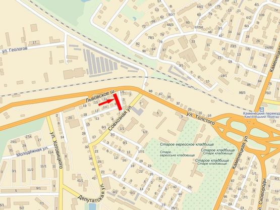 Схема рекламної площини за адресою Львовское шоссе ул., возле вещевого рынка