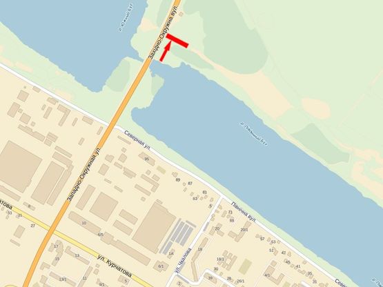 Схема рекламної площини за адресою Западноокружная ул., возле АЗС "WOG"