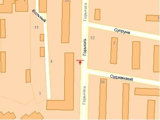 Схема рекламної площини за адресою ул.Горького