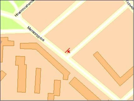 Схема рекламної площини за адресою ул. Металлургов