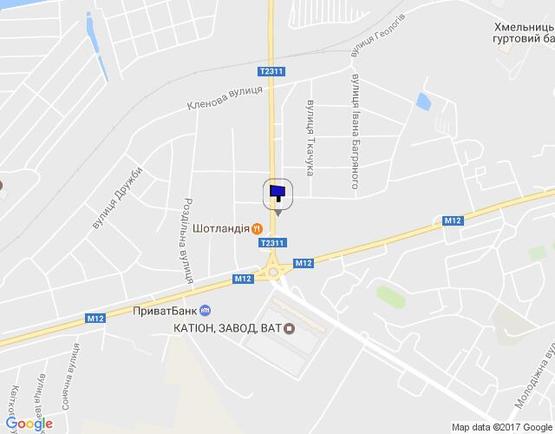 Схема рекламної площини за адресою вул.Зах.окружна, напроти р-ну "Шотландія")